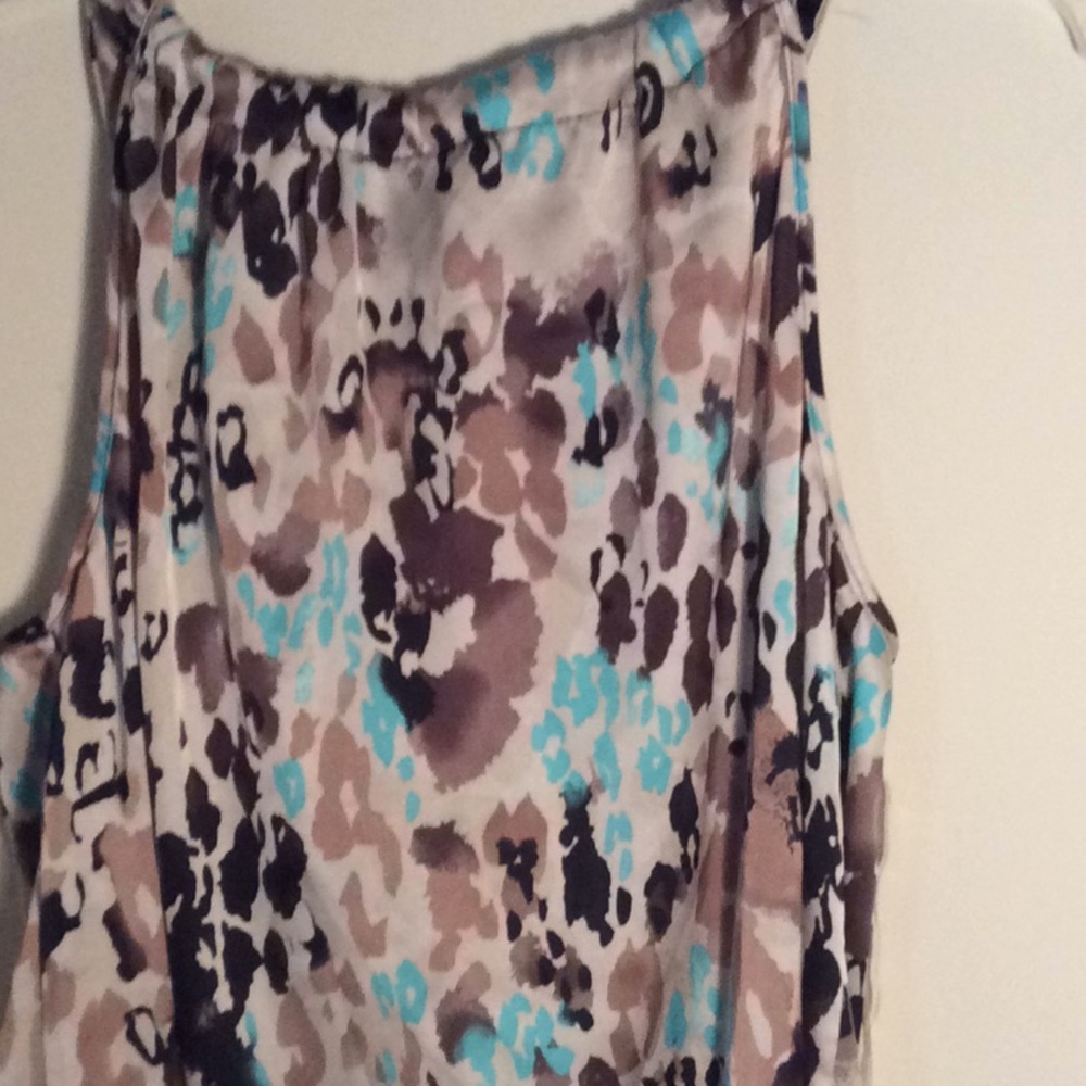 Pretty teal and brown top